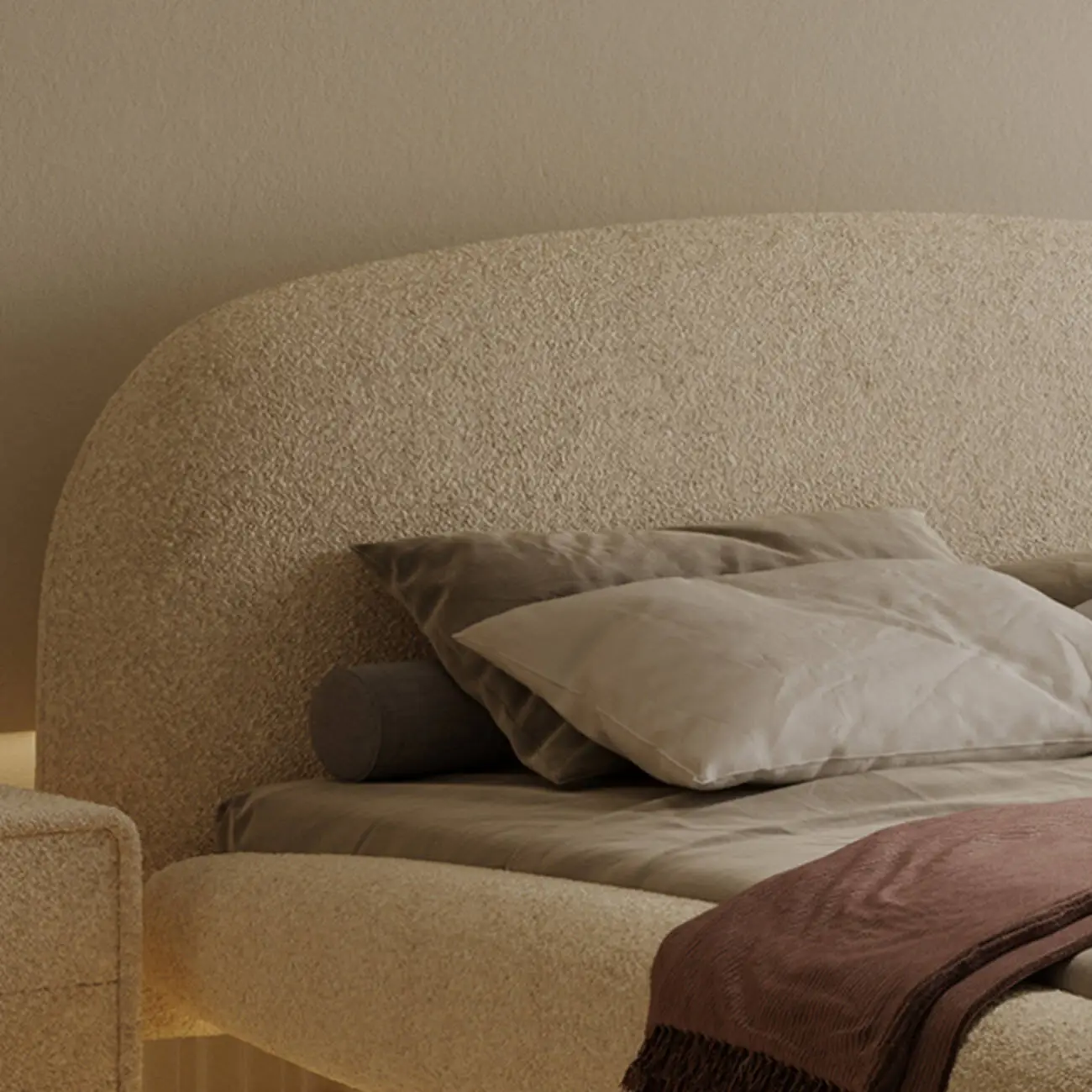 主图-04 Globe Furnishings - French Lambswool Cream Floating Bed