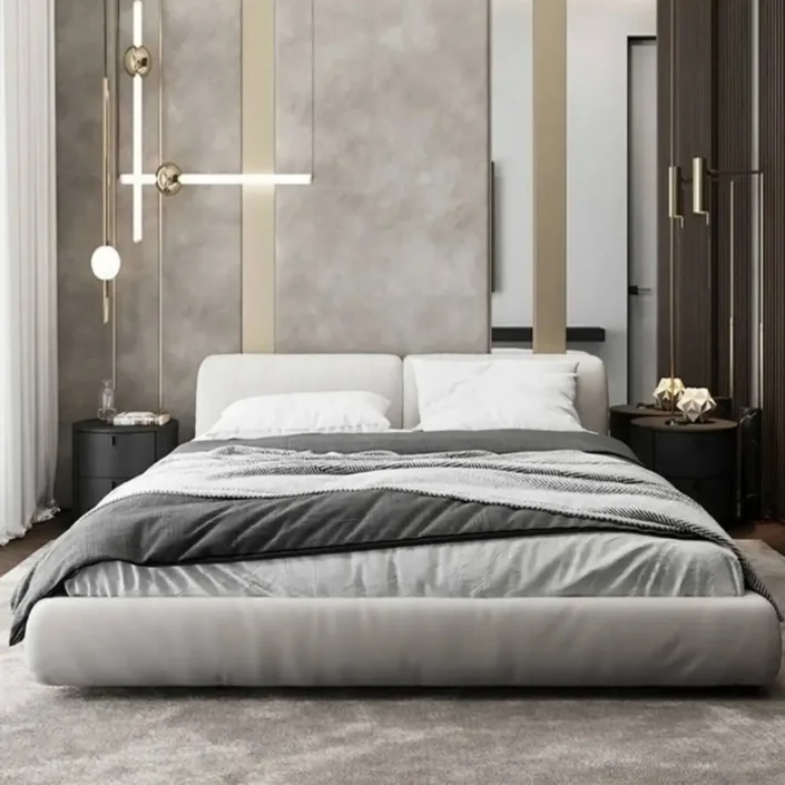 Globe Furnishings - Bolton Upholstered Leather Bed Globe Furnishings - Bolton Upholstered Leather Bed