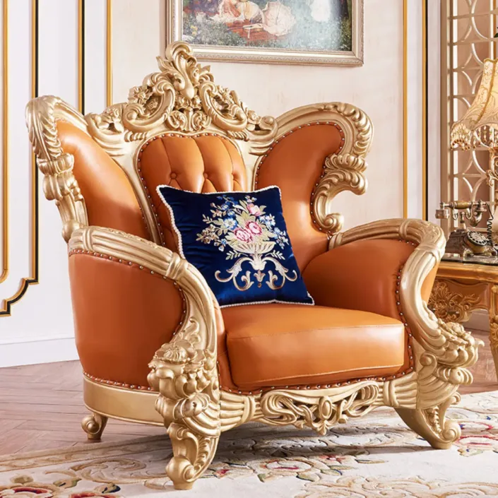 Globe Furnishings - European Luxury Palace Villa Solid Wood Sofa Globe Furnishings - European Luxury Palace Villa Solid Wood Sofa