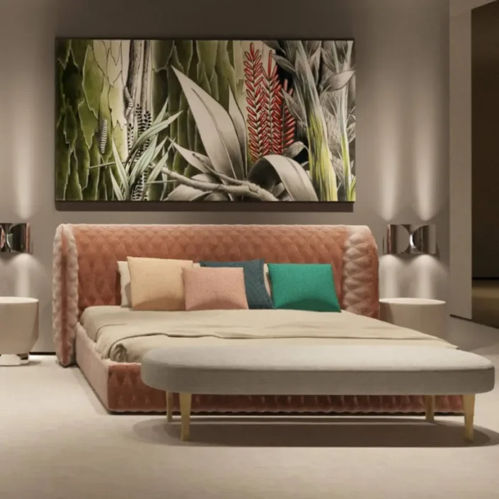 Globe Furnishings - Redondo Italian Minimalist Upholstered Bed Globe Furnishings - Redondo Italian Minimalist Upholstered Bed