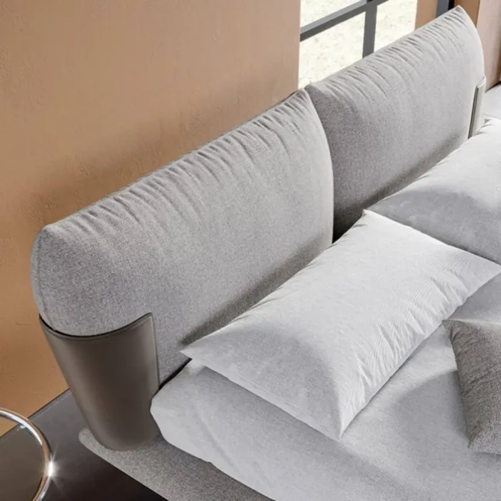Globe Furnishings - Minimalist Modern Upholstered Saddle Bed Globe Furnishings - Minimalist Modern Upholstered Saddle Bed