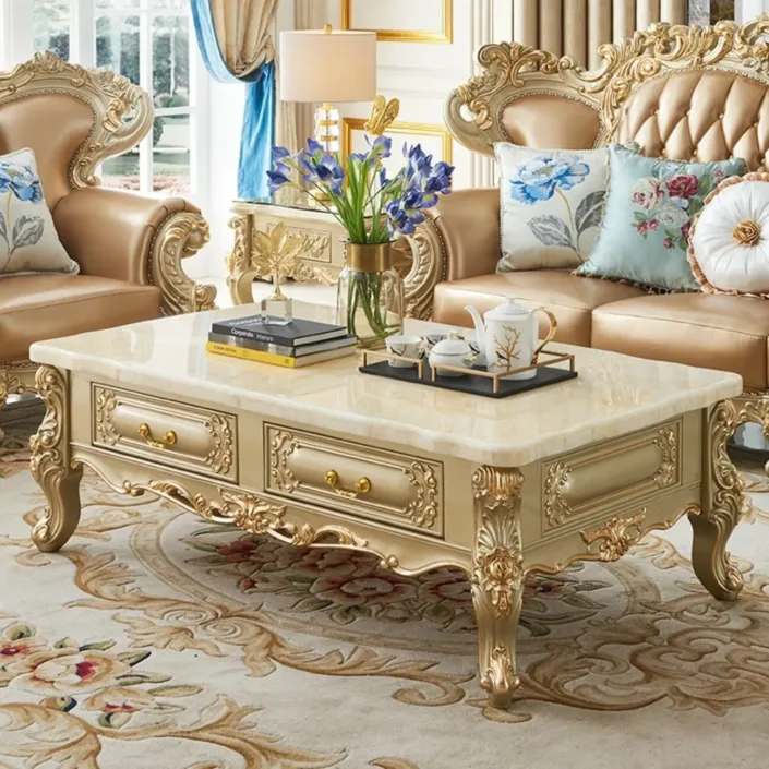 Globe Furnishings - European Style Palace Villa Leather Sofa Globe Furnishings - European Style Palace Villa Leather Sofa