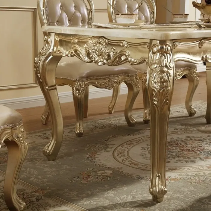Globe Furnishings - European Champagne Gold Palace Vintage Dining Chair Set Globe Furnishings - European Champagne Gold Palace Vintage Dining Chair Set