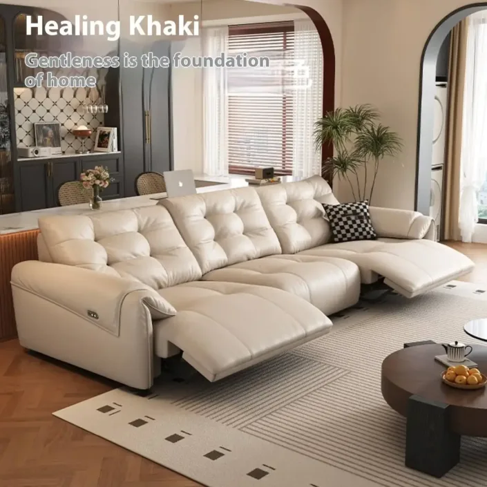 Globe Furnishings - Multifunctional Electric Top-Grain Leather Sofa Globe Furnishings - Multifunctional Electric Top-Grain Leather Sofa