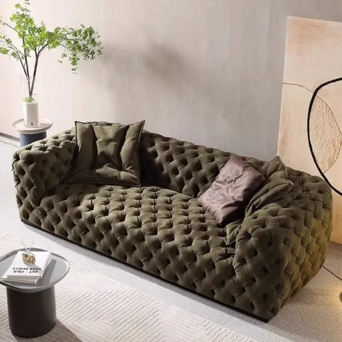 Globe Furnishings - Lunar Surface Straight-Back Sofa Globe Furnishings - Lunar Surface Straight-Back Sofa