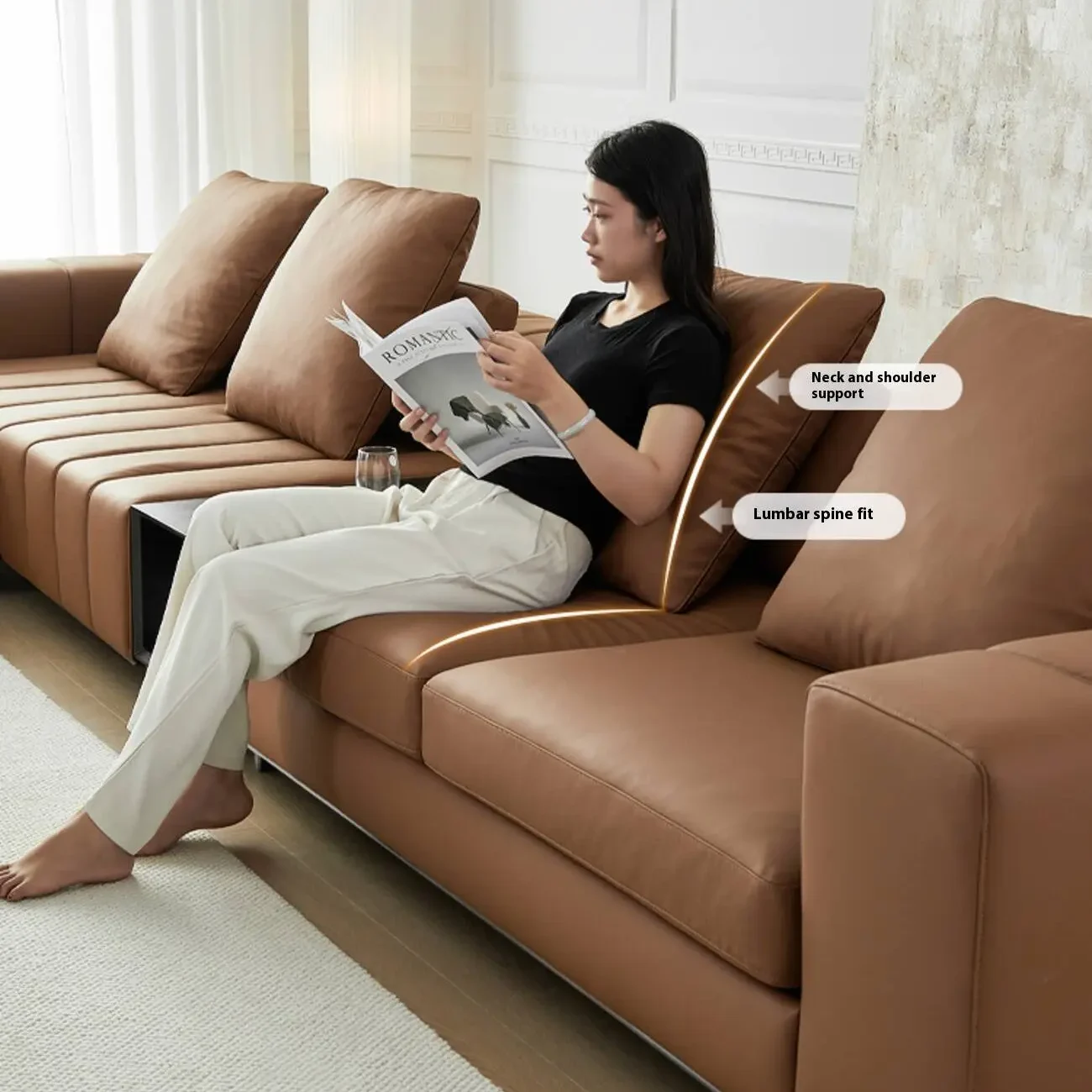 主图-04 Globe Furnishings - Italian-style Piano-key Sofa