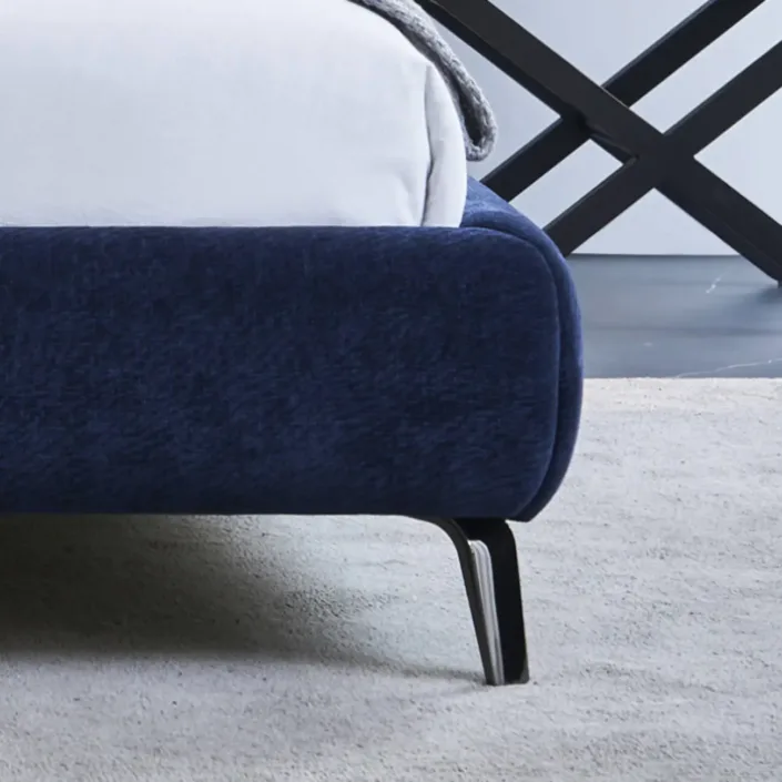 Globe Furnishings - Chenille Blend Italian-Style High-Back Upholstered Bed Globe Furnishings - Chenille Blend Italian-Style High-Back Upholstered Bed
