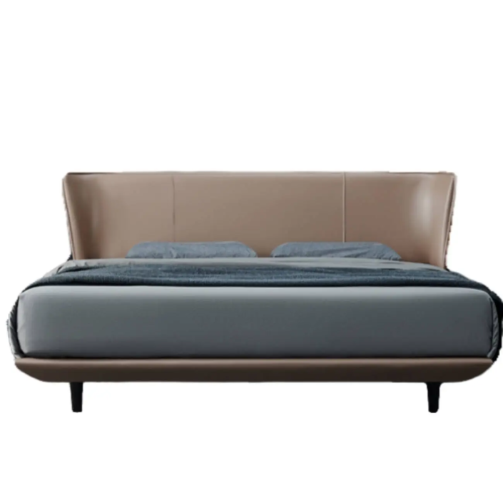 Globe Furnishings - Top-Grain Leather Designer Saddle Bed Globe Furnishings - Top-Grain Leather Designer Saddle Bed