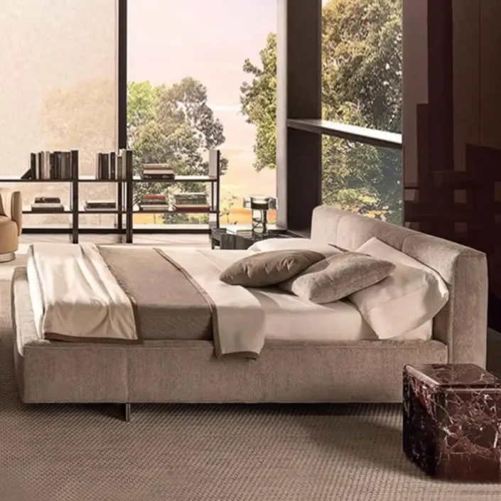 Globe Furnishings - Italian Haute Couture Linen and Cotton Fabric Yves Bed Globe Furnishings - Italian Haute Couture Linen and Cotton Fabric Yves Bed