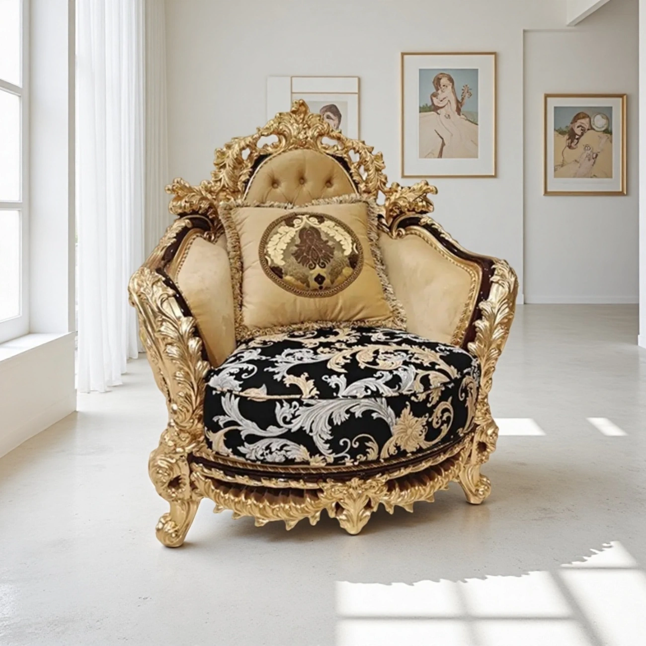 主图-05 Globe Furnishings - French Luxury Palace Villa Sofa