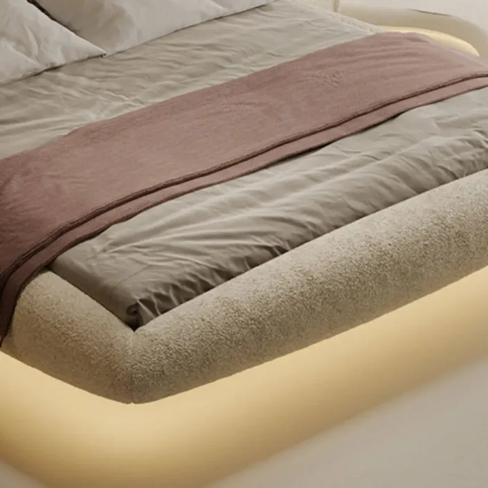 Globe Furnishings - French Lambswool Cream Floating Bed Globe Furnishings - French Lambswool Cream Floating Bed