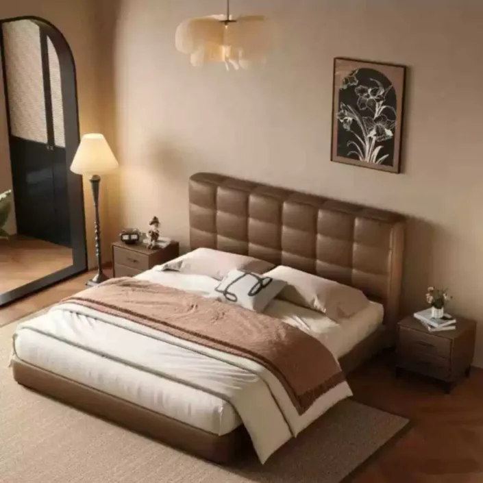 Globe Furnishings - Laurence Influencer Genuine Leather Bed Globe Furnishings - Laurence Influencer Genuine Leather Bed