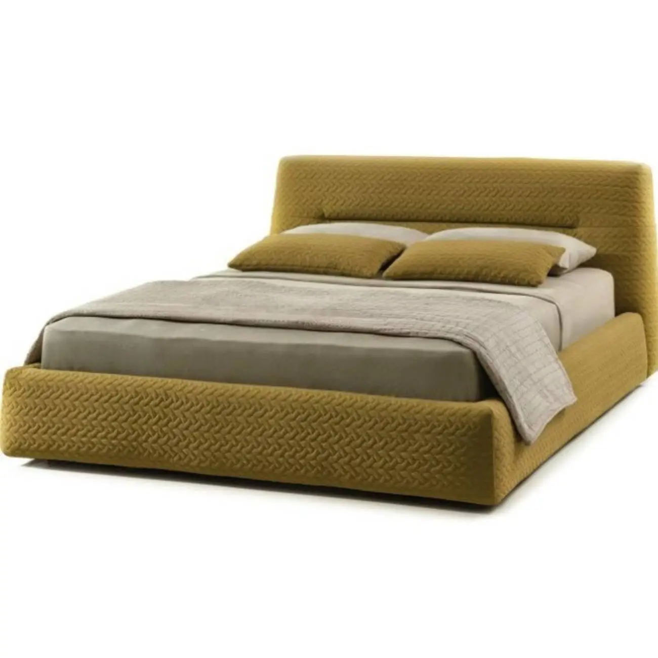 主图-05 Globe Furnishings - Italian-inspired Luxury Upholstered Papadatos Slope Bed