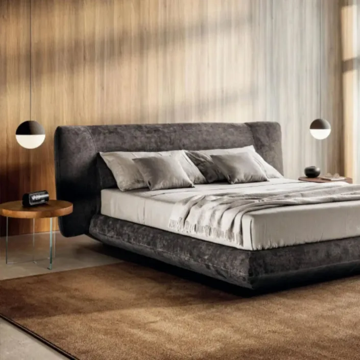Globe Furnishings - LOGO Italian Minimalist Fabric Floating Bed Globe Furnishings - LOGO Italian Minimalist Fabric Floating Bed