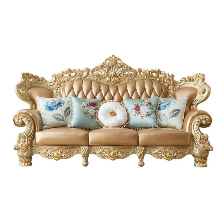 Globe Furnishings - European Style Palace Villa Leather Sofa Globe Furnishings - European Style Palace Villa Leather Sofa