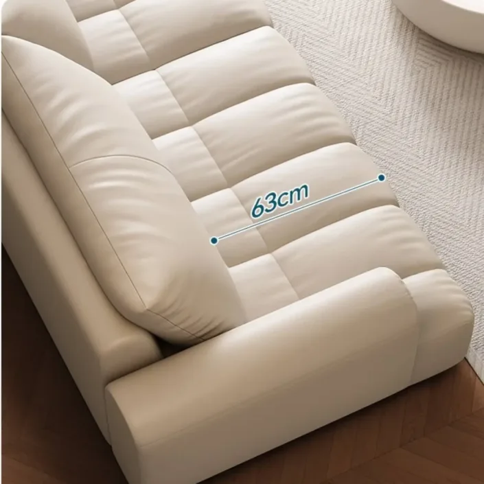 Globe Furnishings - Pastry-shaped piano key genuine leather sofa Globe Furnishings - Pastry-shaped piano key genuine leather sofa