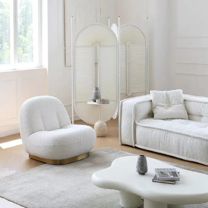 Globe Furnishings - Snowy Cloud Single Armchair Globe Furnishings - Snowy Cloud Single Armchair