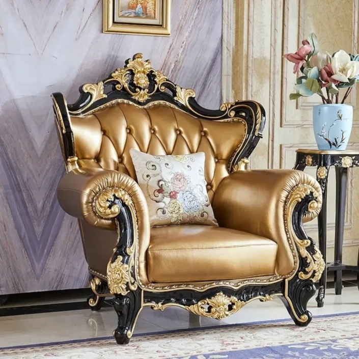 Globe Furnishings - European Style solid Wood Double-sided Carved Villa Sofa Globe Furnishings - European Style solid Wood Double-sided Carved Villa Sofa