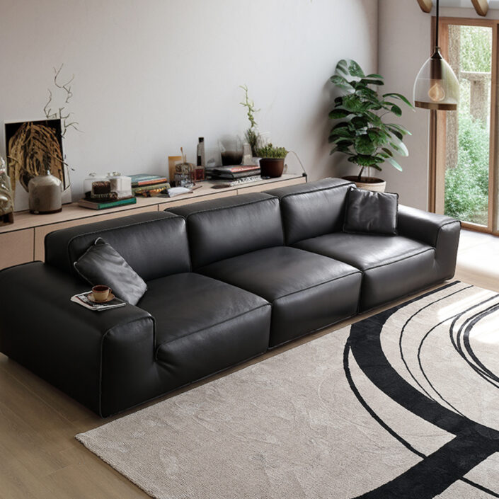 Big Black Bull Italian-Style Luxury Sofa