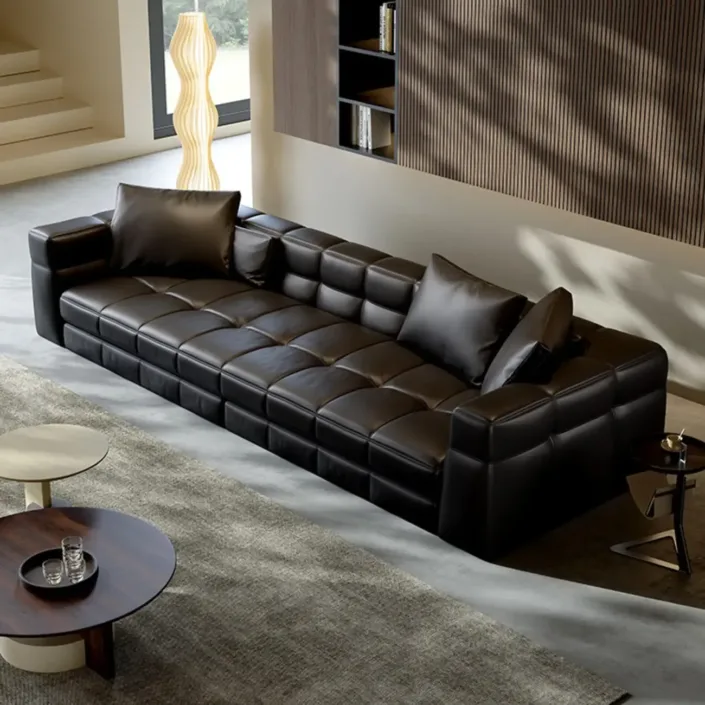 Globe Furnishings - Blazer Influencer Top-Grain Leather Sofa Globe Furnishings - Blazer Influencer Top-Grain Leather Sofa