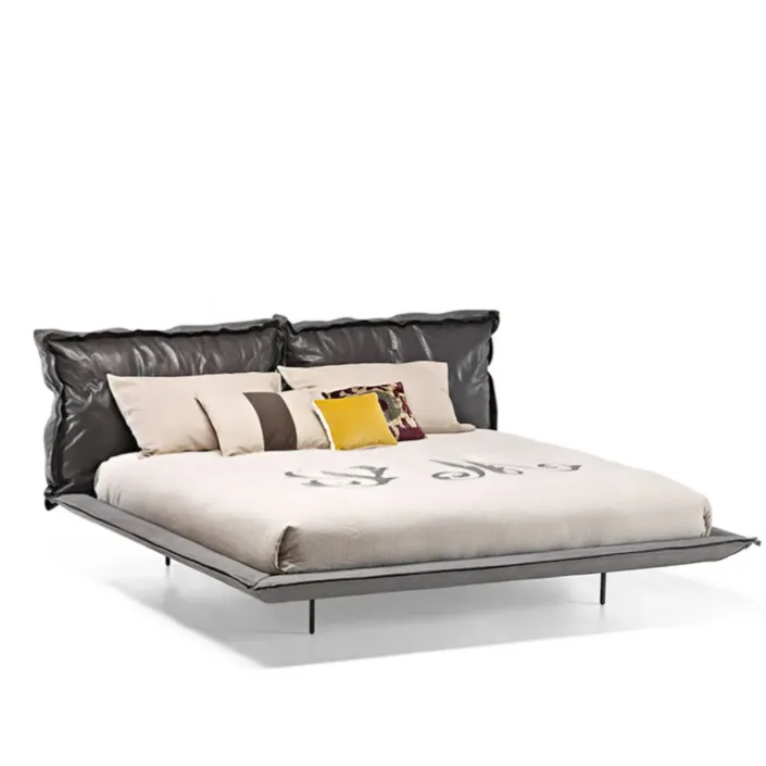 Globe Furnishings - Italian Designer Genuine Leather Auto-Reverse Bed Globe Furnishings - Italian Designer Genuine Leather Auto-Reverse Bed