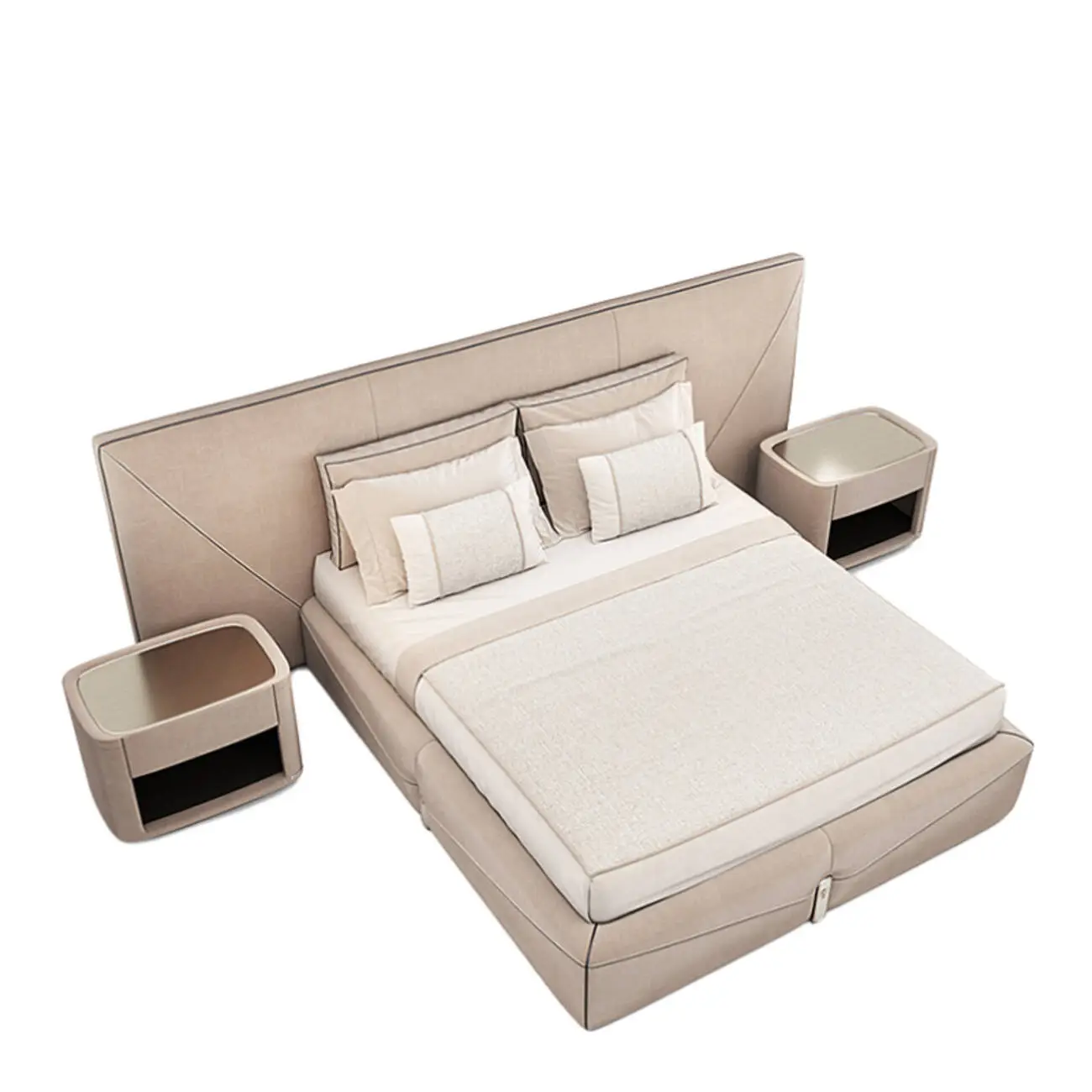 主图-051 Globe Furnishings - Italian-Style Luxury Leather Envelope Bed