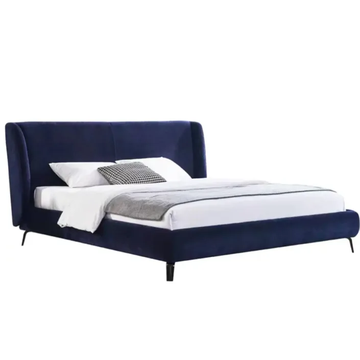 Globe Furnishings - Chenille Blend Italian-Style High-Back Upholstered Bed Globe Furnishings - Chenille Blend Italian-Style High-Back Upholstered Bed