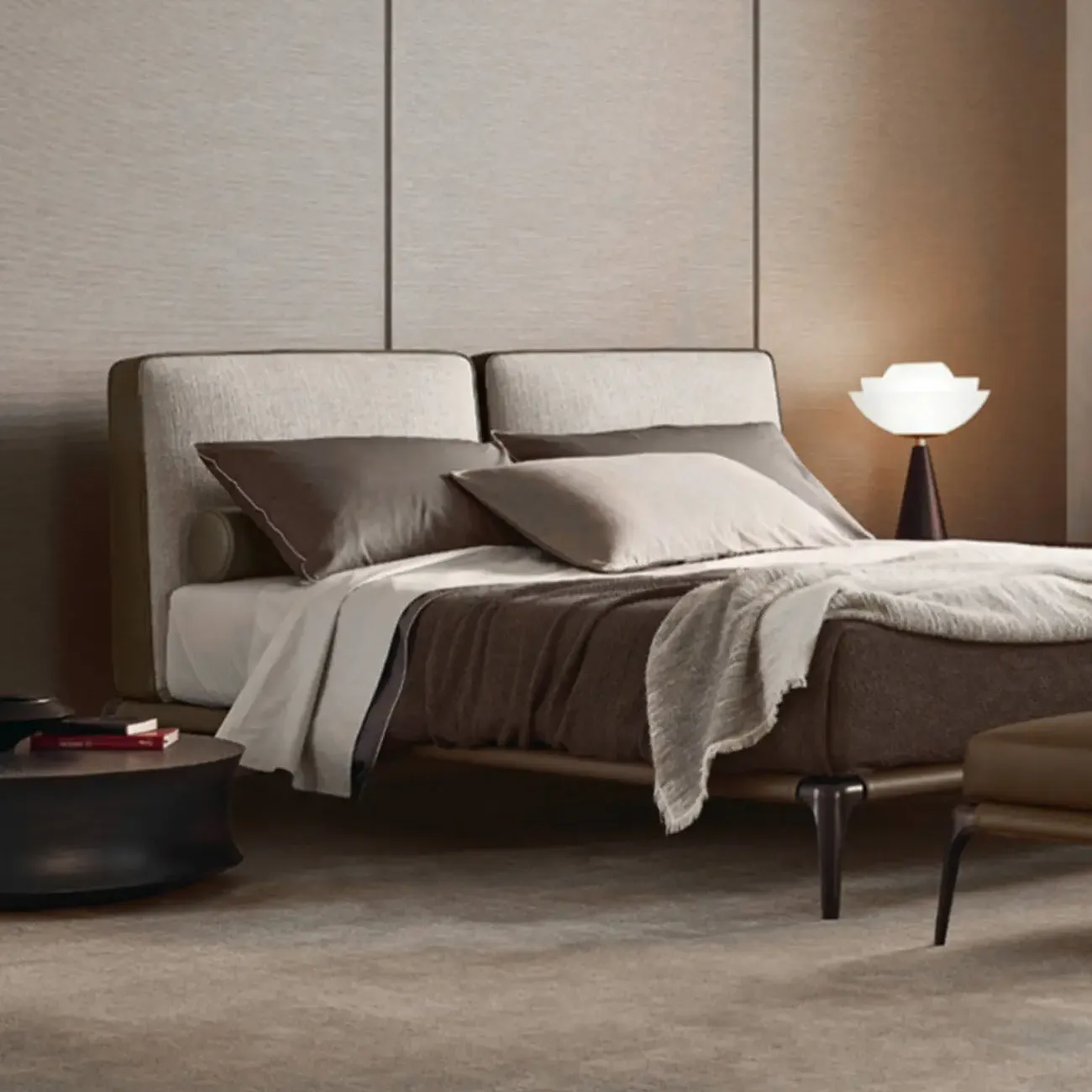 主图-06 Globe Furnishings - Park Italian Minimalist Leather Bed