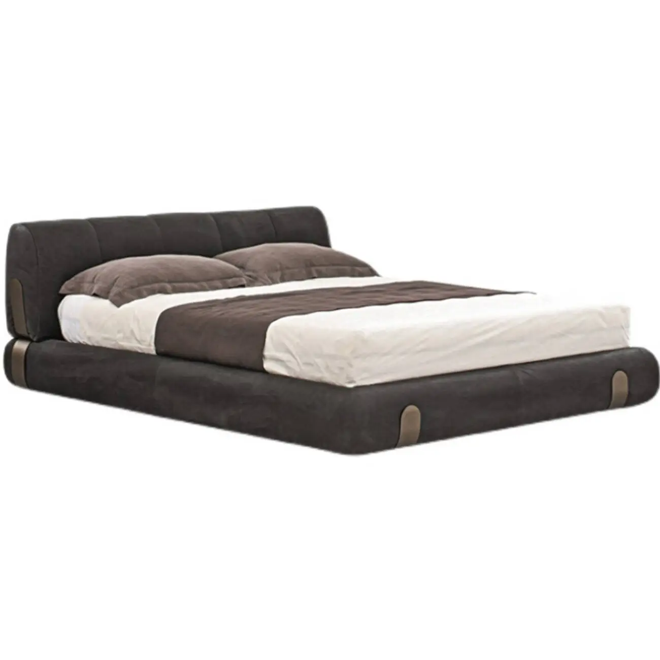 主图-06 Globe Furnishings - Italian Minimalist Satin-Finish Fabric Dune Bed