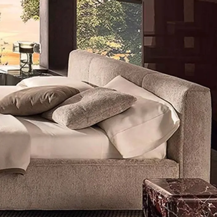 Globe Furnishings - Italian Haute Couture Linen and Cotton Fabric Yves Bed Globe Furnishings - Italian Haute Couture Linen and Cotton Fabric Yves Bed