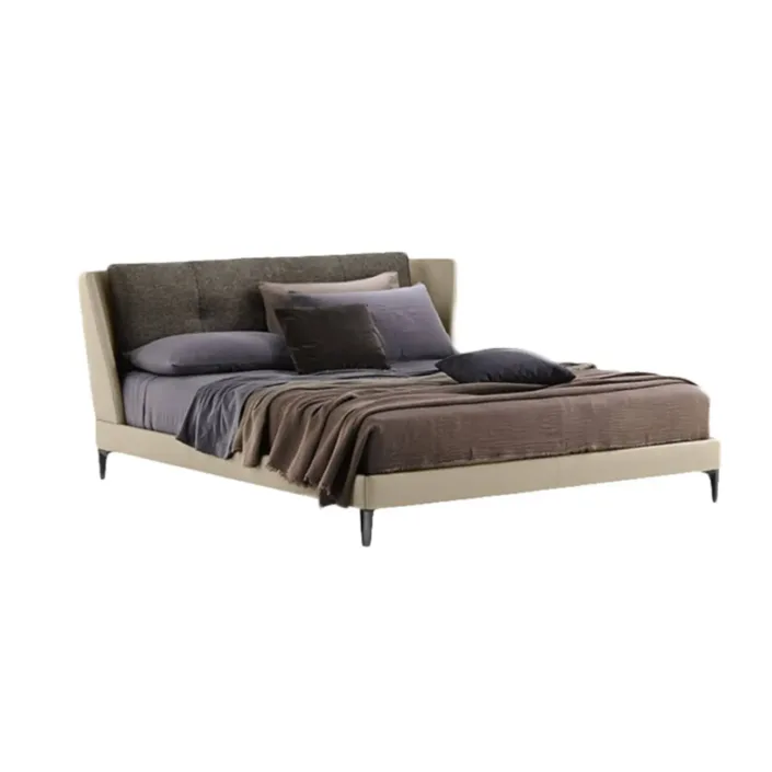 Globe Furnishings - Bretagne Bed in Italian Minimalist Genuine Leather Globe Furnishings - Bretagne Bed in Italian Minimalist Genuine Leather