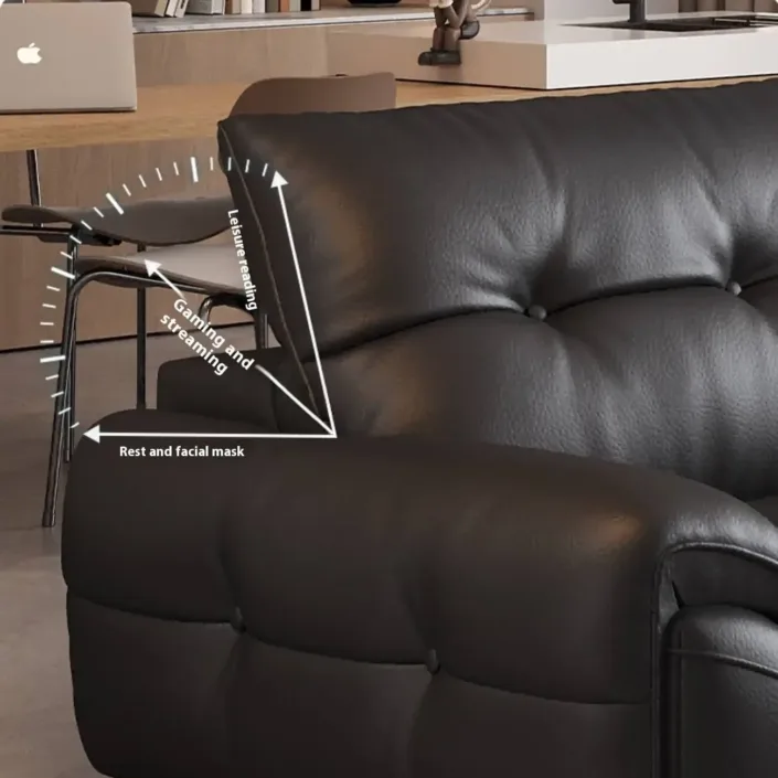 Globe Furnishings - High-back adjustable genuine leather sofa Globe Furnishings - High-back adjustable genuine leather sofa