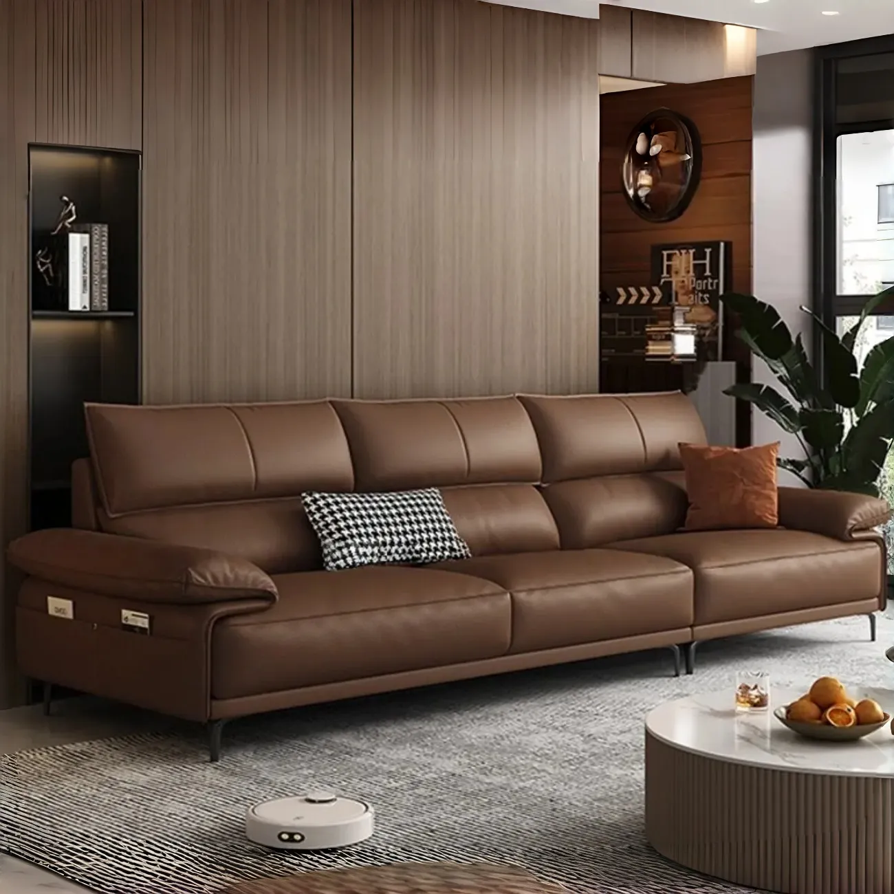 主图-06 Globe Furnishings - Italian Elegance and Light Luxury Leather Sofa