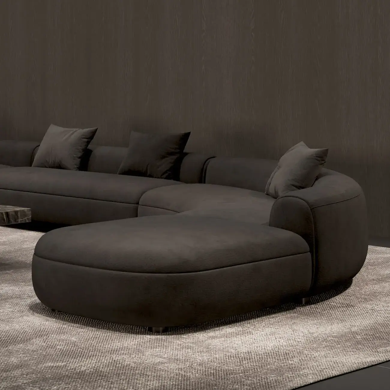 主图-06 Globe Furnishings - Baxter Italian Curved Sofa