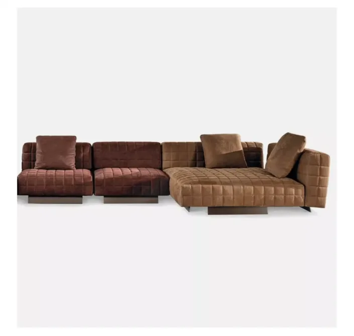Globe Furnishings - Italian Minimalist Checkered Sofa Globe Furnishings - Italian Minimalist Checkered Sofa
