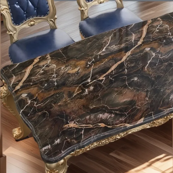 Globe Furnishings - European Style Villa Solid Wood Carved Dining Table And Chair Globe Furnishings - European Style Villa Solid Wood Carved Dining Table And Chair
