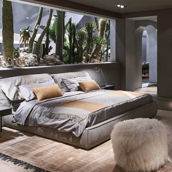 Globe Furnishings - Luxury Modern Master Bedroom Elephant Ear Bed Globe Furnishings - Luxury Modern Master Bedroom Elephant Ear Bed