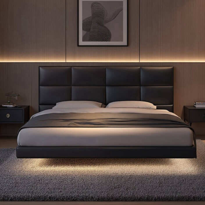 Globe Furnishings - Luxury Floating Bed in the Master Bedroom Globe Furnishings - Luxury Floating Bed in the Master Bedroom