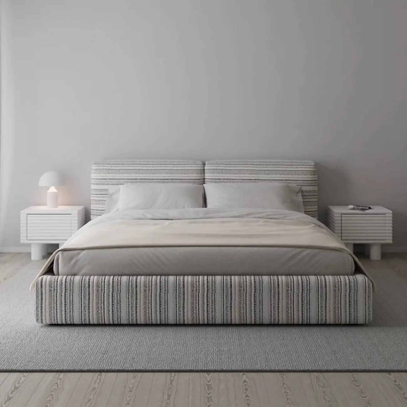 主图-07 Globe Furnishings - Danbodu Linen-Cotton Blend Fabric Bed
