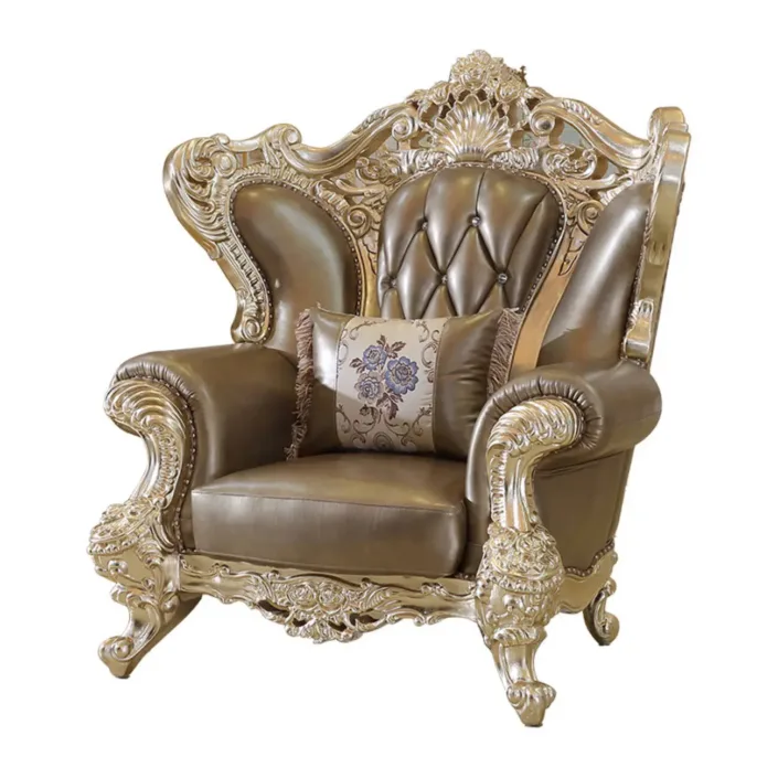 Globe Furnishings - European Style First Layer Cowhide Palace Villa Sofa Globe Furnishings - European Style First Layer Cowhide Palace Villa Sofa