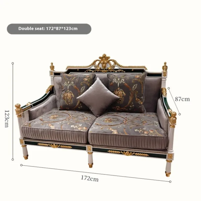 Globe Furnishings - French-Style Light Luxury Palace Upholstered Sofa Globe Furnishings - French-Style Light Luxury Palace Upholstered Sofa