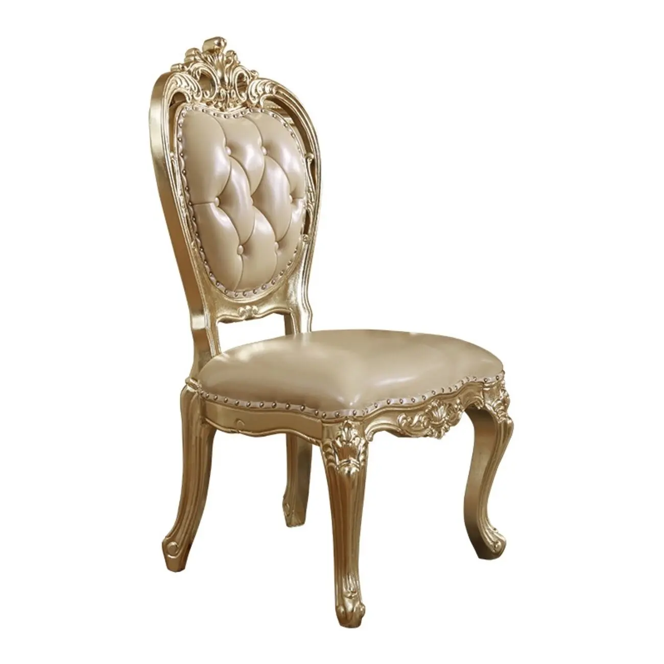 主图-08 Globe Furnishings - European Champagne Gold Palace Vintage Dining Chair Set