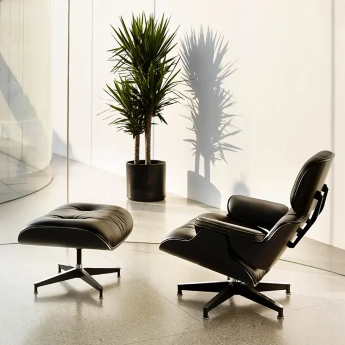 Globe Furnishings - Eames Leather Lounge Chair Globe Furnishings - Eames Leather Lounge Chair