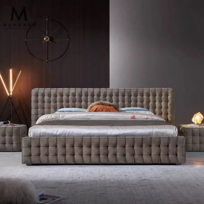 Globe Furnishings - Magic Cube Italian Minimalist Upholstered Bed Globe Furnishings - Magic Cube Italian Minimalist Upholstered Bed