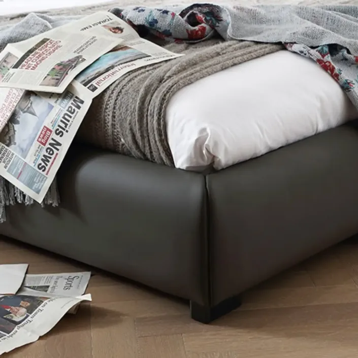 Globe Furnishings - Chanel Designer Style Genuine Leather Bed Globe Furnishings - Chanel Designer Style Genuine Leather Bed