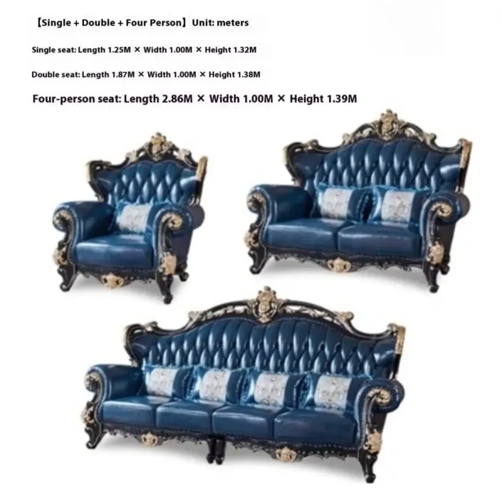 Globe Furnishings - European Style solid Wood Double-sided Carved Villa Sofa Globe Furnishings - European Style solid Wood Double-sided Carved Villa Sofa