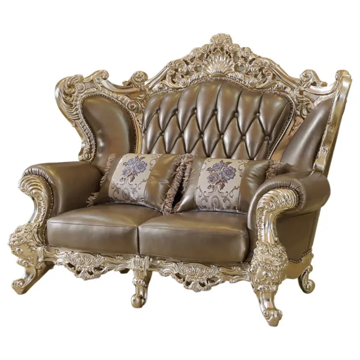 Globe Furnishings - European Style First Layer Cowhide Palace Villa Sofa Globe Furnishings - European Style First Layer Cowhide Palace Villa Sofa