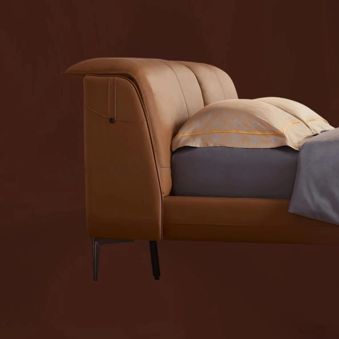 主图-081 Globe Furnishings - Luxury-inspired Double Bedroom: Victorian Leather Bed