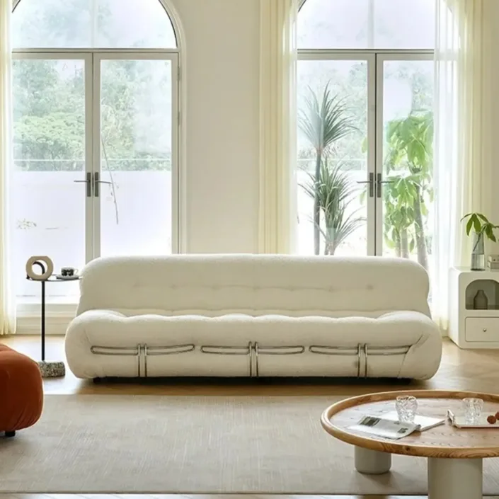Globe Furnishings - Hippo Cream Wind Big Teeth Sofa Globe Furnishings - Hippo Cream Wind Big Teeth Sofa