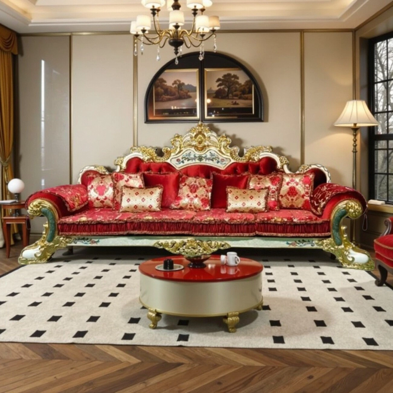 主图-3 Globe Furnishings - French Court Luxury Villa Sofa